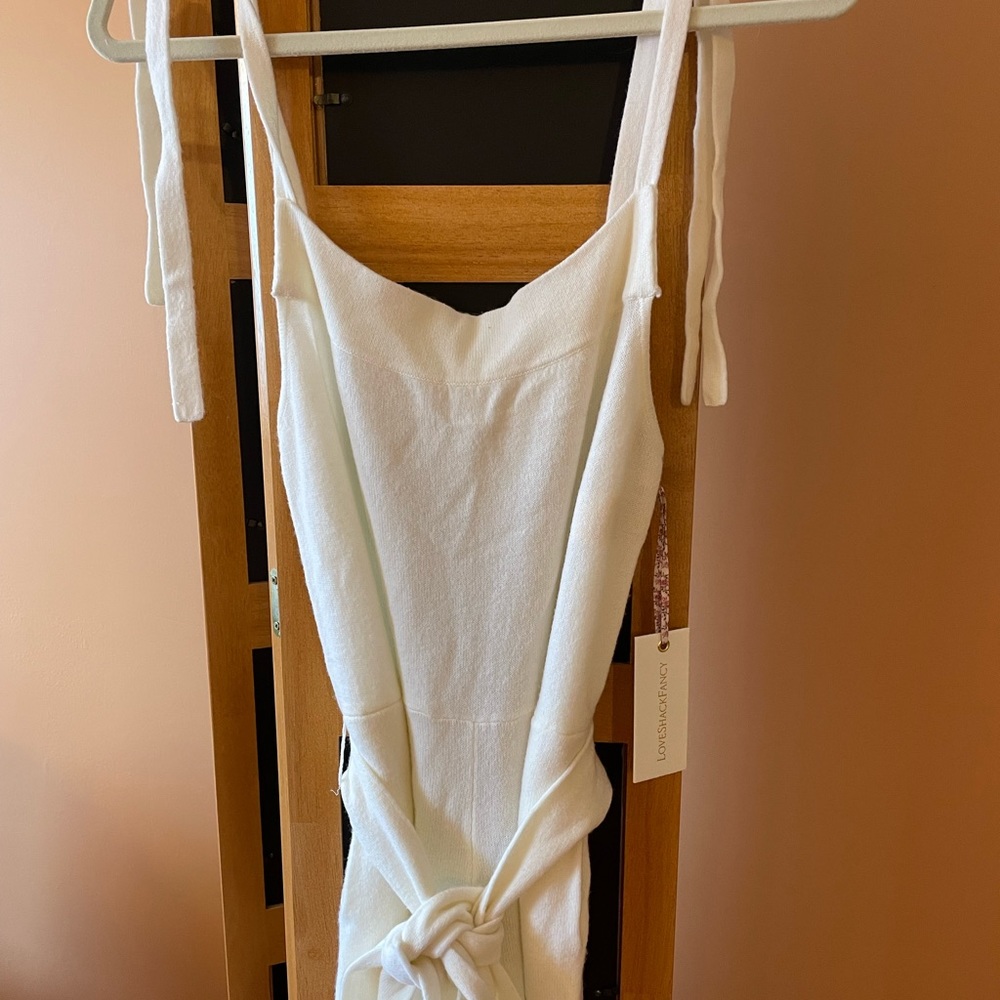 Loveshackfancy cream Nala Jumpsuit. Brand new with tags.